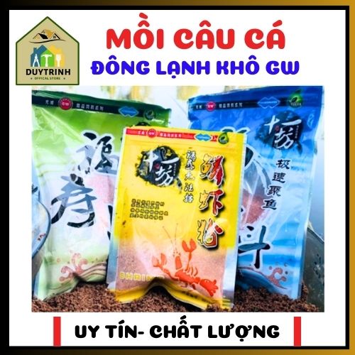 [HCM] Mồi Câu Cà Đông Lạnh Khô GW - Combo 3 gói: vị Tôm, vị Gan, vị Tanh