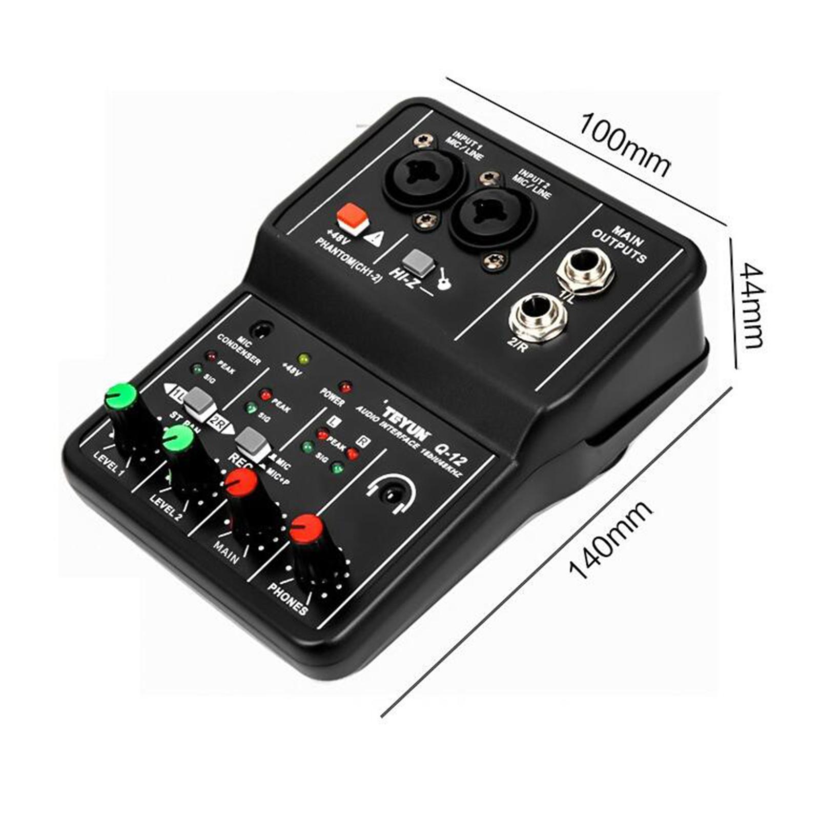 Sound Card Audio Mixer Sound Board Console for Music Recording Party Streaming Live Sound