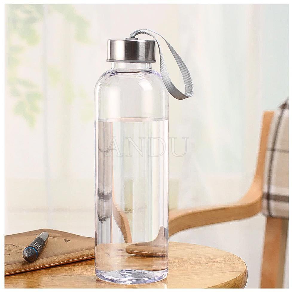 Bình Thủy Tinh Dây Xách 500ml, Chai Thủy Tinh Đựng Nước Giữ Nhiệt