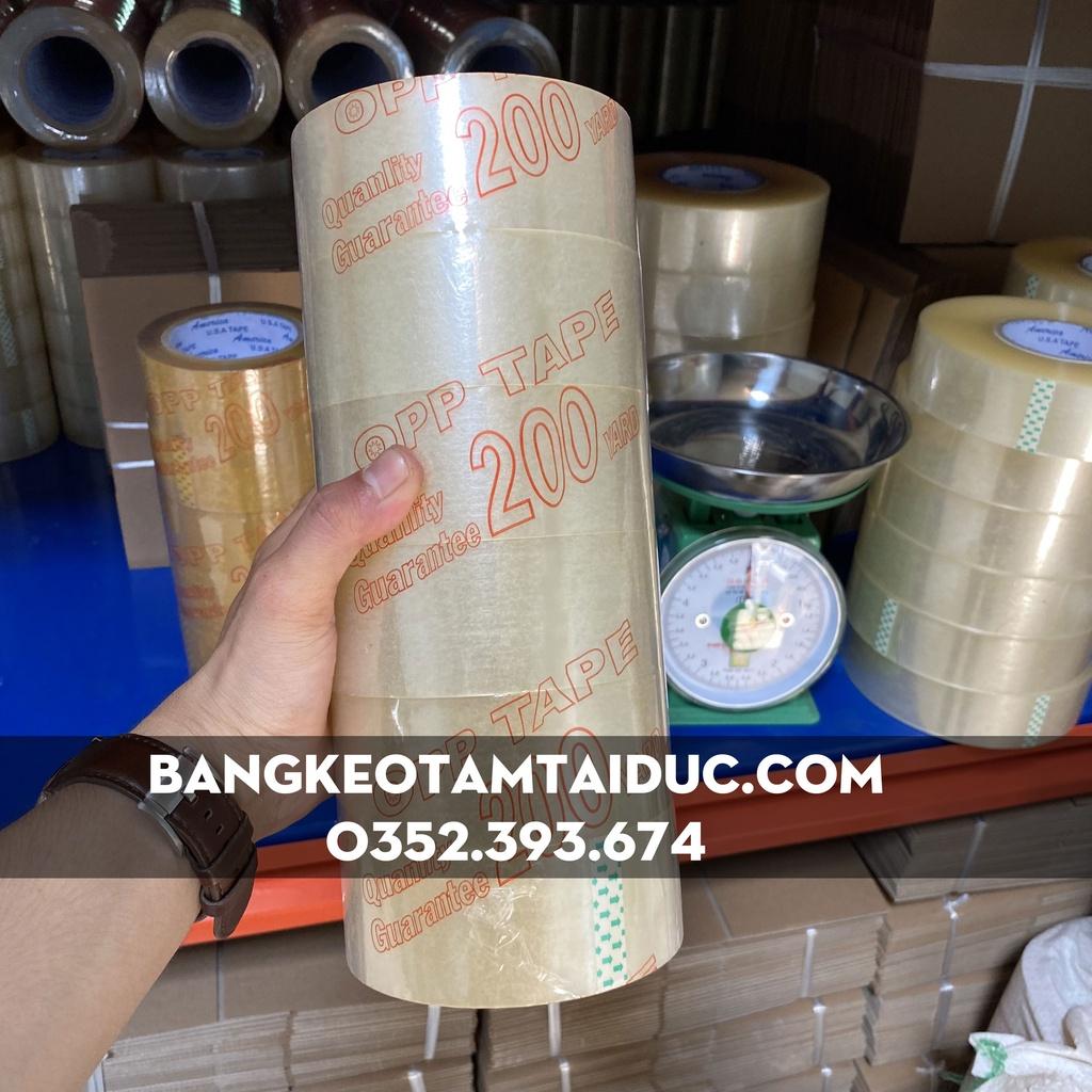 Băng Keo Trong, Đục 200 Yard 1 Cây 6 Cuộn Nặng 1.6Kg Đóng hàng
