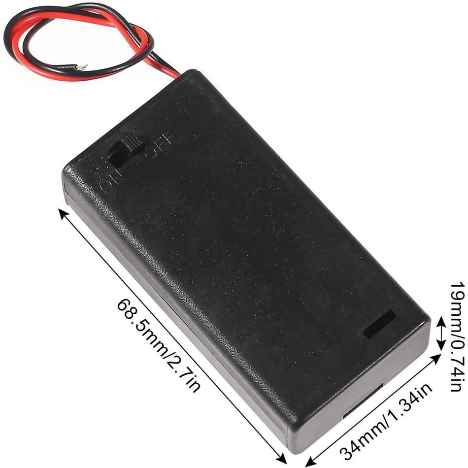 10 cái Giá đỡ pin AA có công tắc BẬT/TẮT 2X Giá đỡ pin AA có nắp Giá đỡ pin 3V AA có dây dẫn Màu sắc: 10