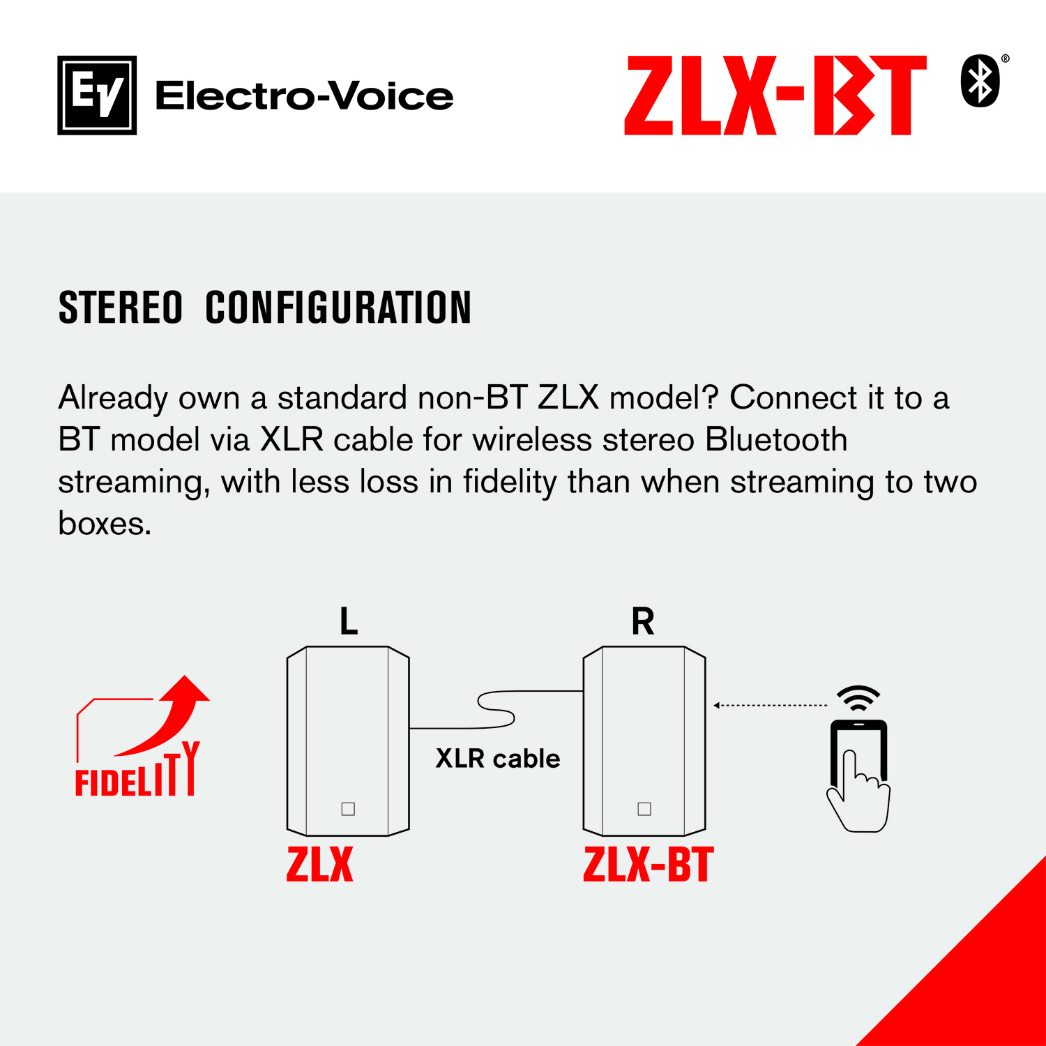 Loa thùng ZLX công suất -  tích hợp Bluetooth - Hàng nhập khẩu chính hãng - 12 inch