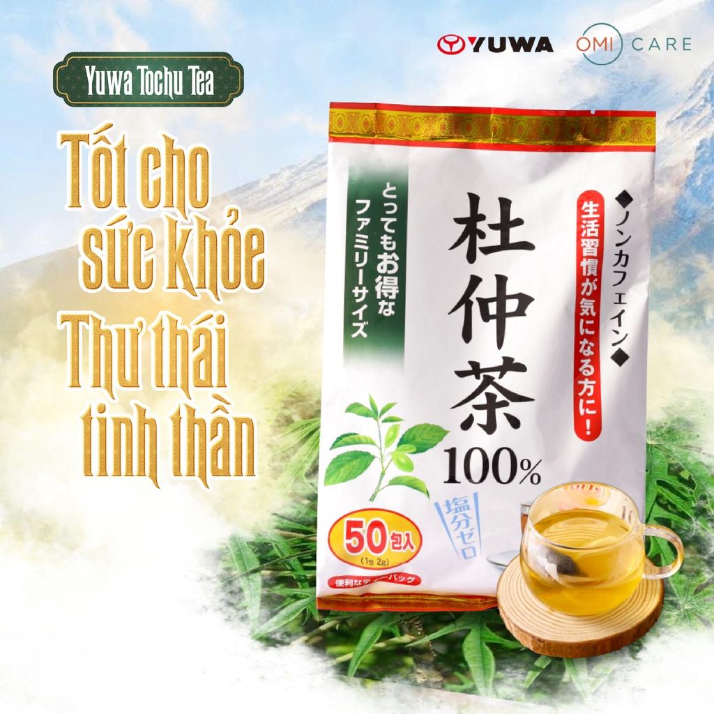 Trà Lá Đỗ Trọng Yuwa 100% Lá Đỗ Trọng (gói 50 túi lọc) Giảm Stress, Chống Lão Hóa , Hỗ Trợ Giảm Cân, Tốt Cho Tim Mạch(Mẫu mới)