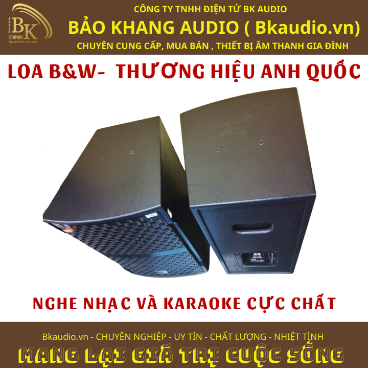 Loa nghe nhạc và karaoke JK-12. Sản phẩm đến từ thương hiệu B&W . Msp : SPL-06.JK12