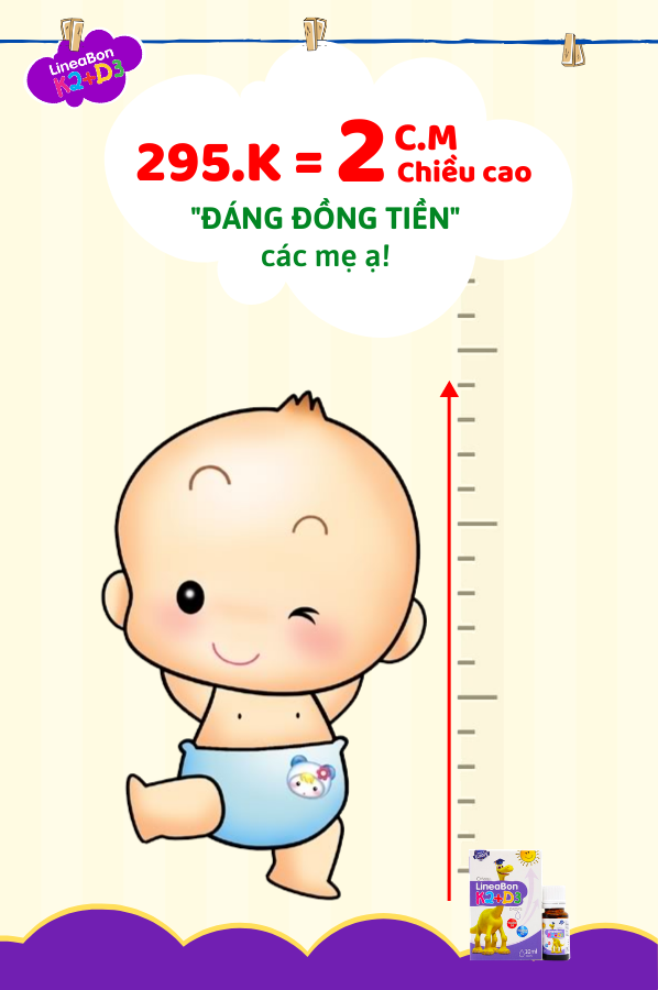 Vitamin tăng trưởng chiều cao LineaBon K2+D3 (10ml)