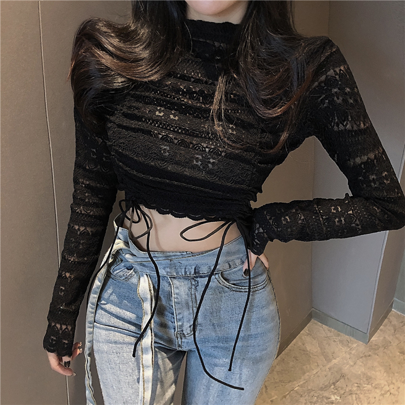 [SẴN] Áo croptop kiểu sơ mi nữ Ulzzang Quảng Châu ASC64