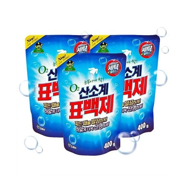 Combo 02 Túi bột giặt sát khuẩn, tẩy ố quần áo Sandokkaebi 400gr - Nhập khẩu Hàn Quốc