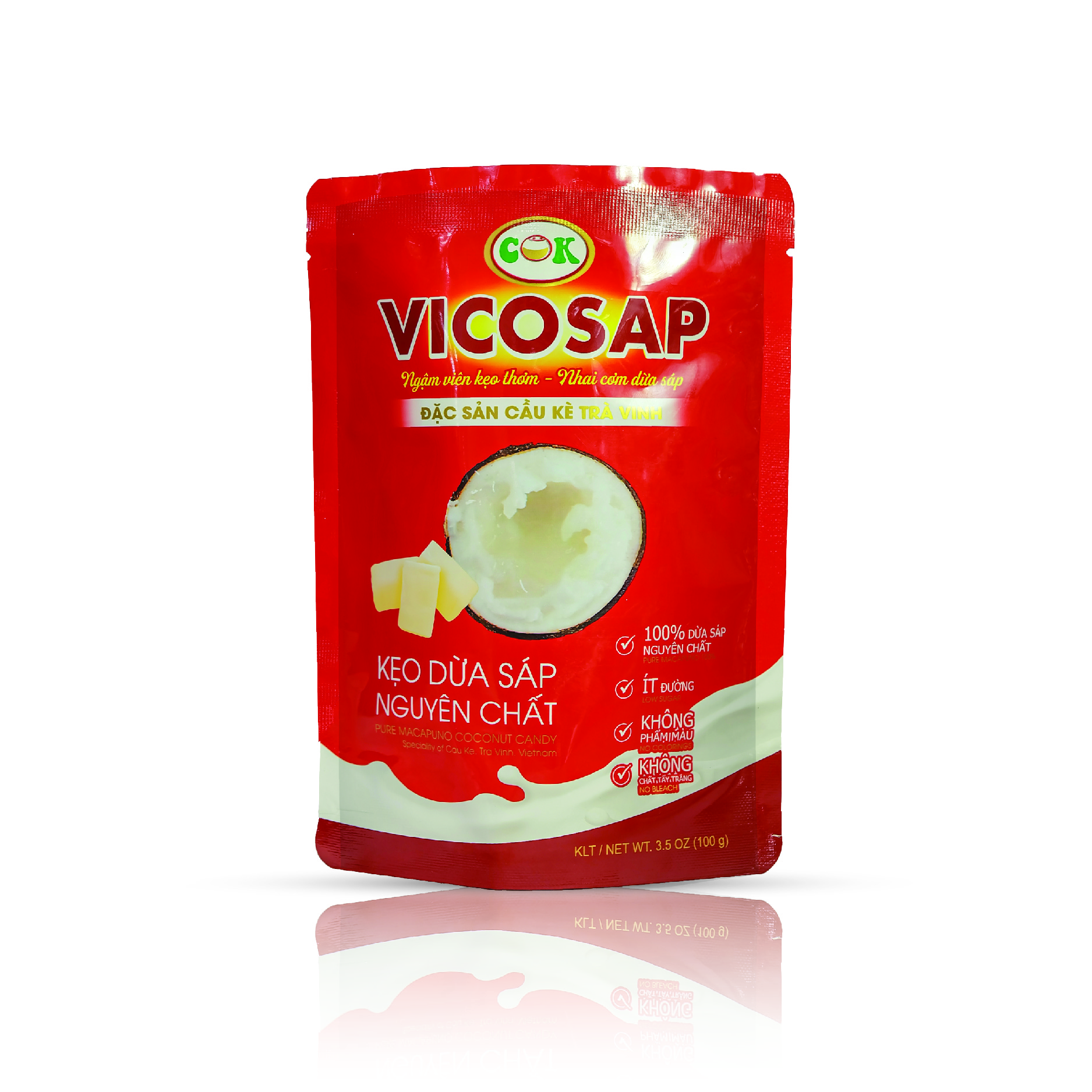 Kẹo Dừa Sáp Vicosap vị Nguyên Chất