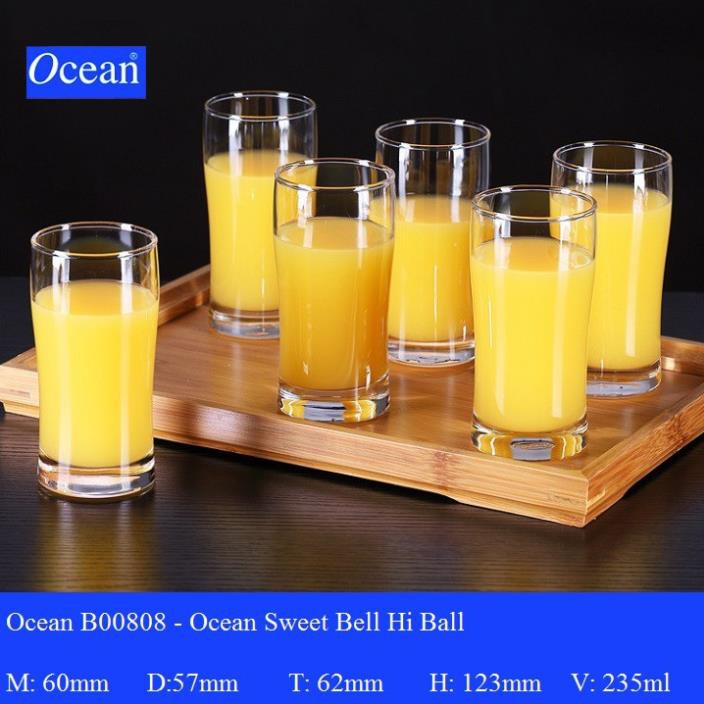 Bộ 6 Cốc Cà Phê Đá Thủy Tinh Ocean Sweet Bell – B00808 – 235ml