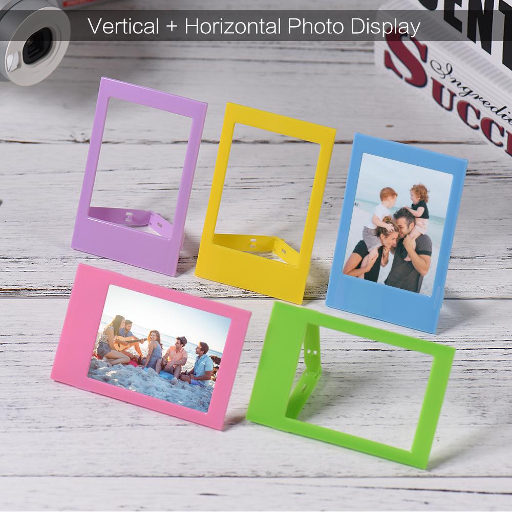 Set 10 Khung ảnh để bàn bằng nhựa nhỏ 3 "Mini Bằng Nhựa 5 Màu Cho Fujifilm Instax Mini 8 7s 90 25 50s 9 Sp-1 Sp-2