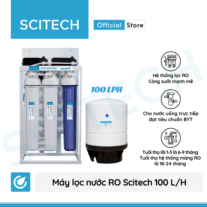 Máy lọc nước RO bán công nghiệp Scitech 100L/H - Hàng chính hãng