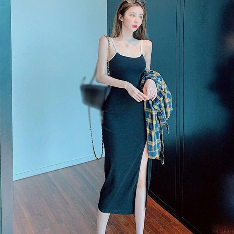 Đầm Sát Nách Hở Lưng Xẻ Tà Quyến Rũ Cho Nữ