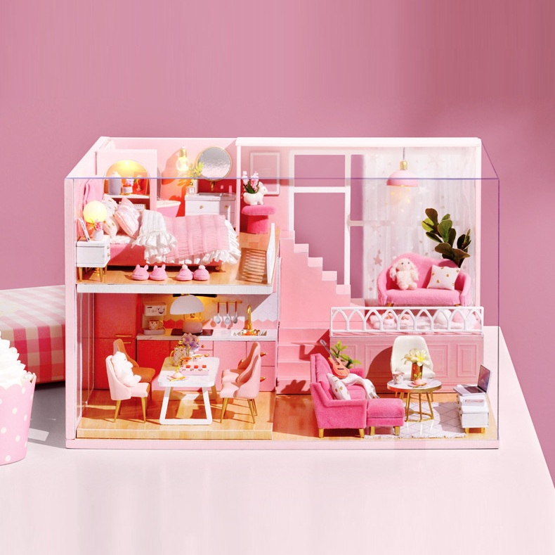 Mô hình nhà DIY Doll House My Little Warm Moment Kèm Mica Chống bụi