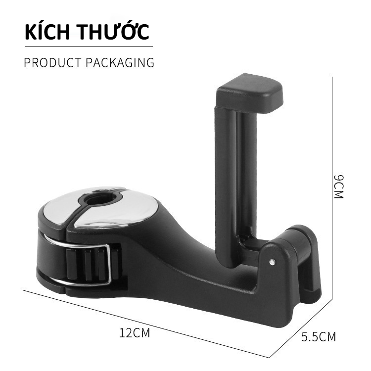 Móc treo ghế sau xe ô tô, thiết kế thông minh, dễ dàng lắp đặt và sử dụng- D1634