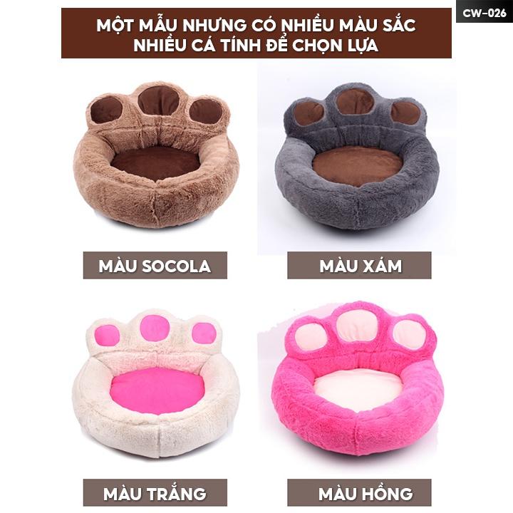 Đệm Nằm Cho Thú Cưng Nệm Ngủ Chó Mèo Dưới 5kg Mẫu Hình Dấu Chân Mèo Đáng Yêu Nhìu Màu CW-026