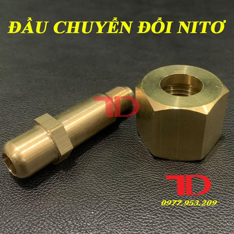 Đầu chuyển đổi dây dẫn khí nito, oxy sang dây nạp ga hàng nhập khẩu