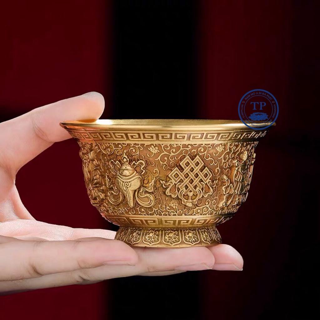 Chén Cúng 8 Cát Tường BẰNG đồng NÊBAN KH17224