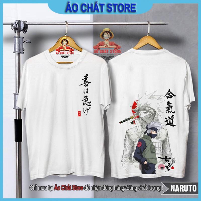 BST Áo Kakashi Thư Pháp Cực Đẹp | Áo Thun Naruto Kakashi Đẹp NT04 | Áo Chất Store