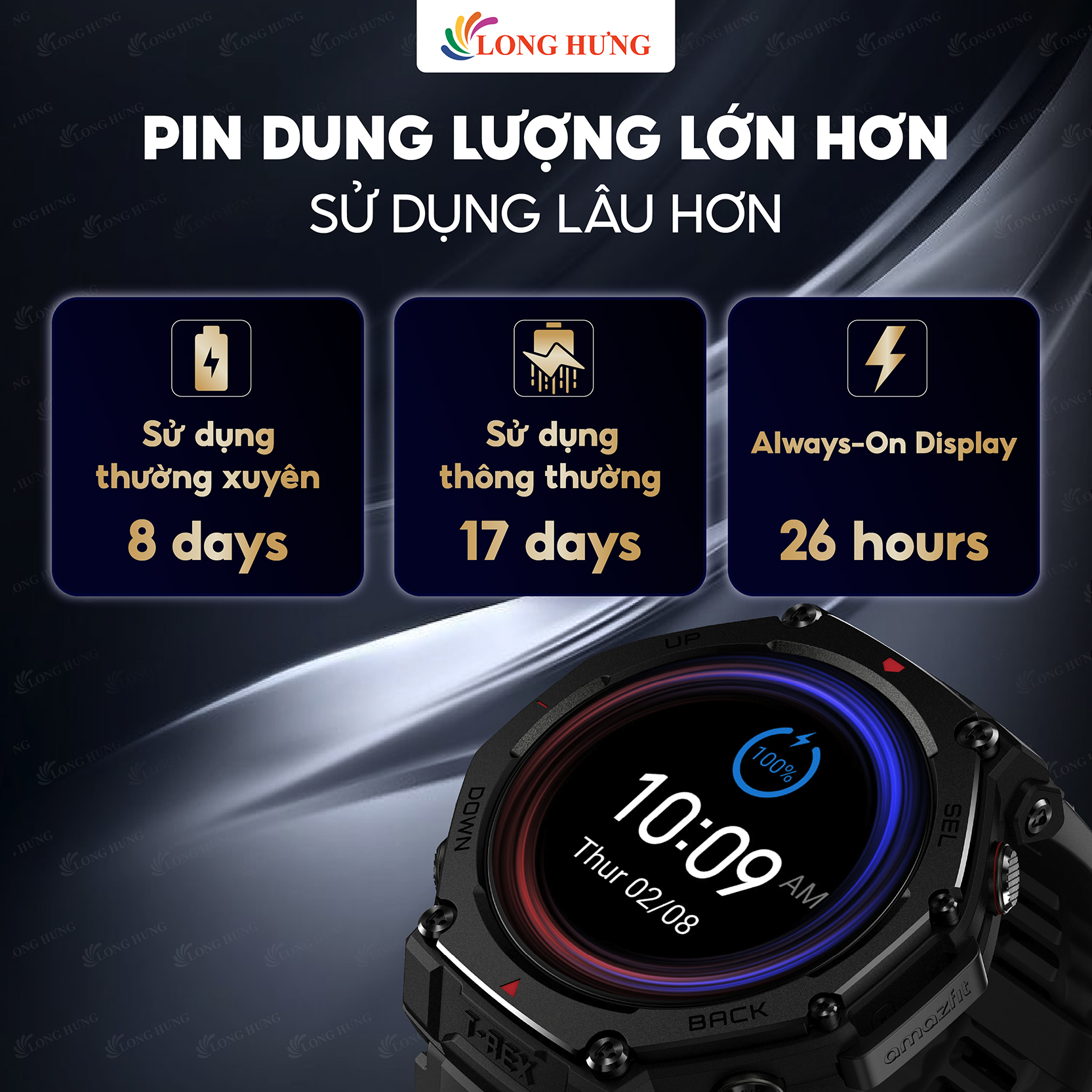 Đồng hồ thông minh Amazfit T-Rex 3 Pro 44mm A2549 - Hàng chính hãng