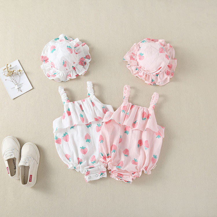 Bodysuit cho bé sợi tre, áo liền quần sát nách kèm mũ xinh xắn cho bé gái từ 7-13kg