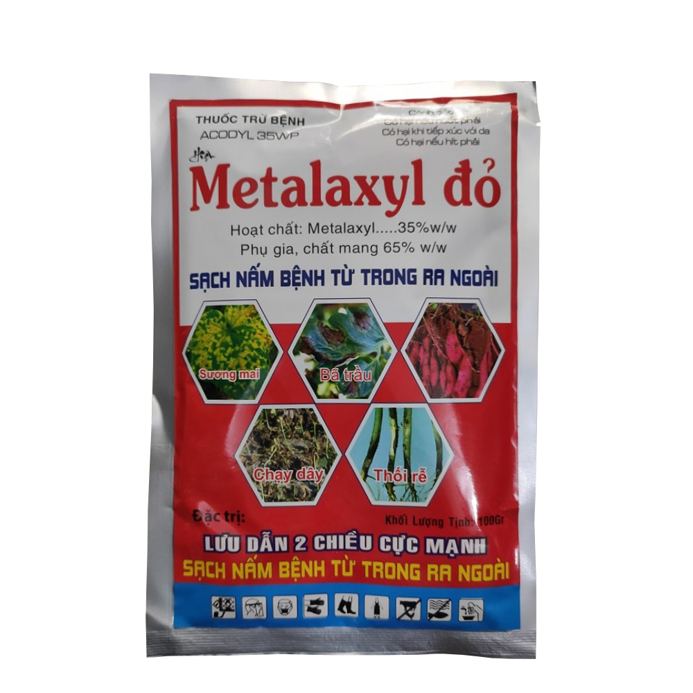 Metalaxyl đỏ 100gr trừ bệnh Acodyl 35WP - Gói 100gram