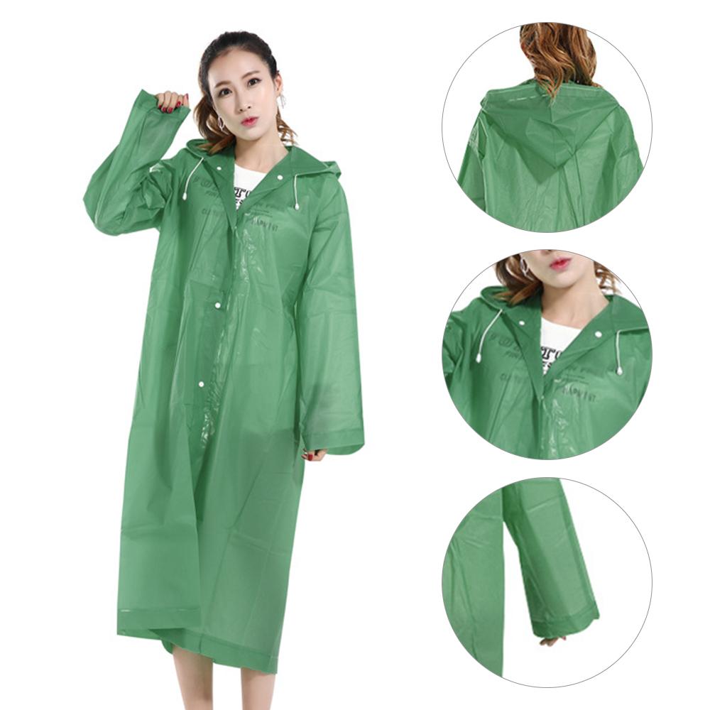Áo mưa EVA chống thấm nước có mủ cài và dây rút, hoàn hảo để đi du lịch, câu cá, đi bộ đường dài