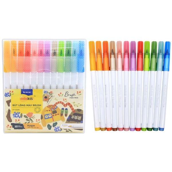 Vỉ 12 Bút Lông Màu Đầu Brush - Hygee - Colokit FP-C019