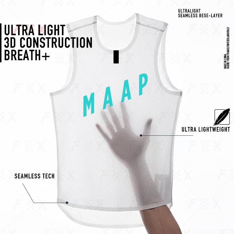 MAAP 2022 Mới Đi Xe Đạp Quần Lót Thể Thao Lớp Đế Trắng Đi Xe Đạp Quần Lót Chạy Áo Vest Cao Elastici Áo MTB Xe Đạp Đường Trường Jersey Color: 1 Size: XL