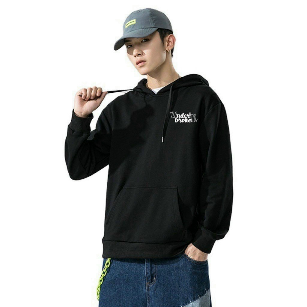 Áo Hoodie Under Broke Form Rộng Unisex Hàn Quốc - Khoác Nỉ Nam Nữ Có Nón Mũ Chống Nắng - Thu Đông