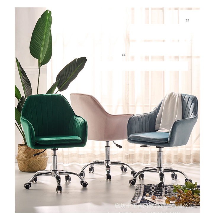Ghế xoay đệm nỉ nhiều màu - Ghế làm việc, ngồi học bài decor phòng ngủ đẹp - Ghế trang điểm spa, salon tựa lưng êm ái