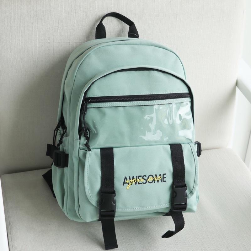 Balo học sinh, sinh viên thời trang unisex với chất dù cao cấp nhẹ bền - BOM
