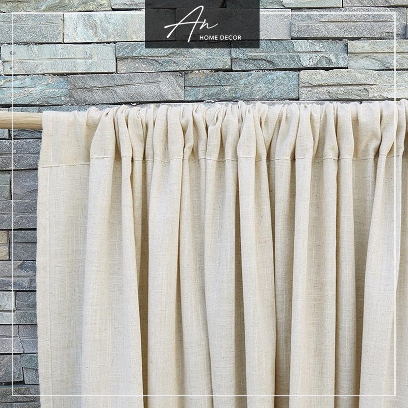 Rèm Linen mộc màu muối tiêu