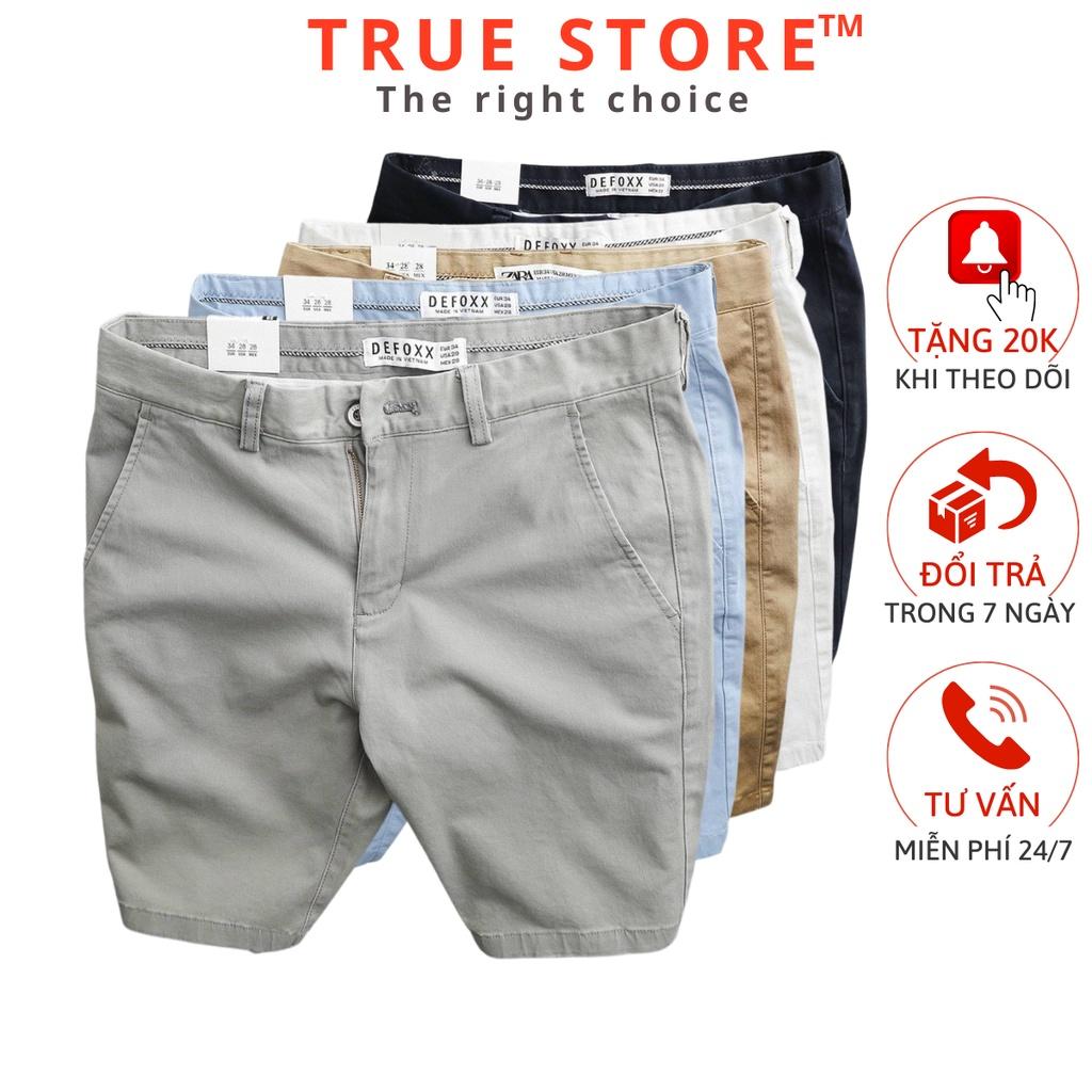 Quần short nam xám co giãn thiết kế trơn đơn giản vải kaki cao cấp nhiều màu phong cách Hàn Quốc, True Store, QSJ021