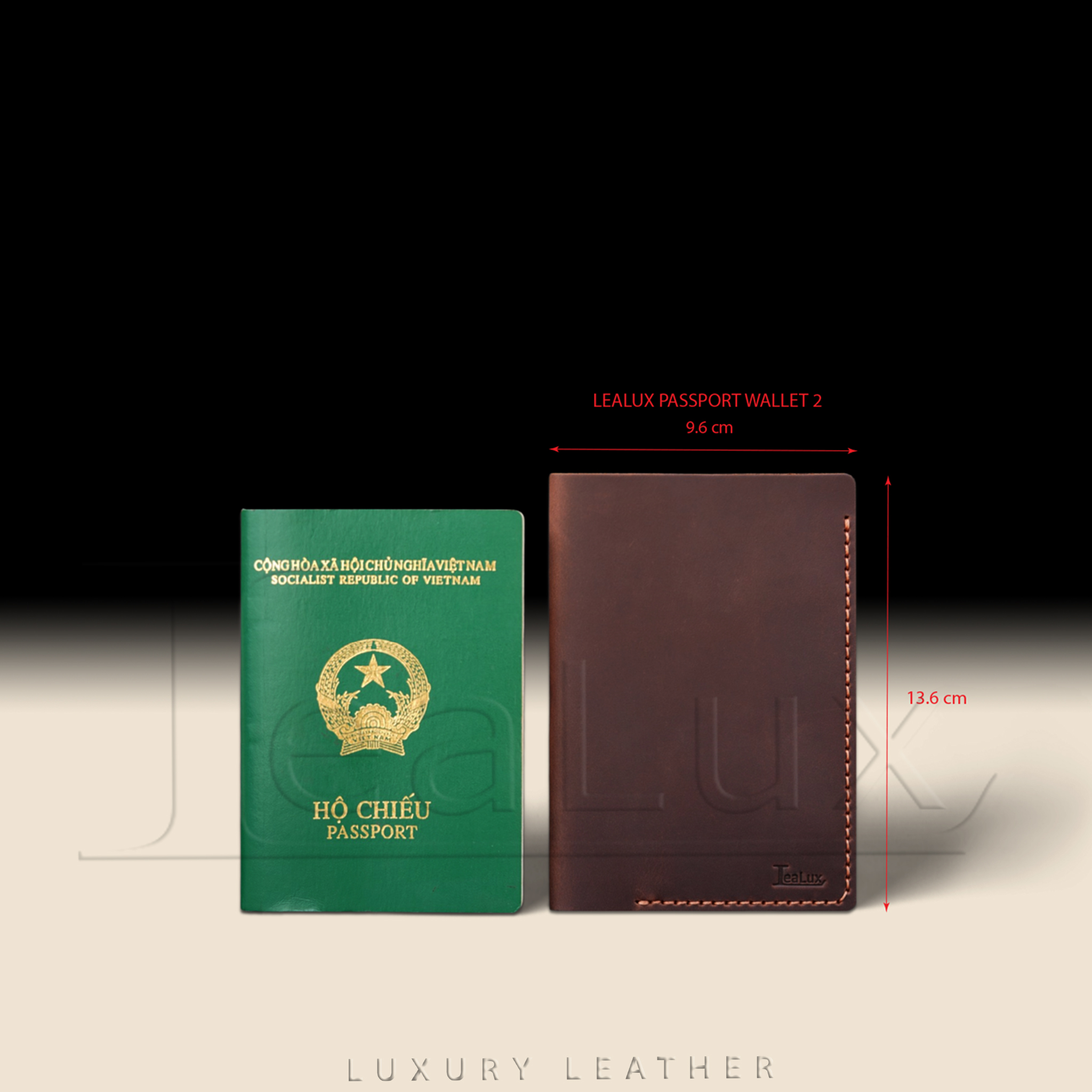 Ví Đựng Hộ Chiếu Handmade Da Sáp Lealux Passport Wallet 2