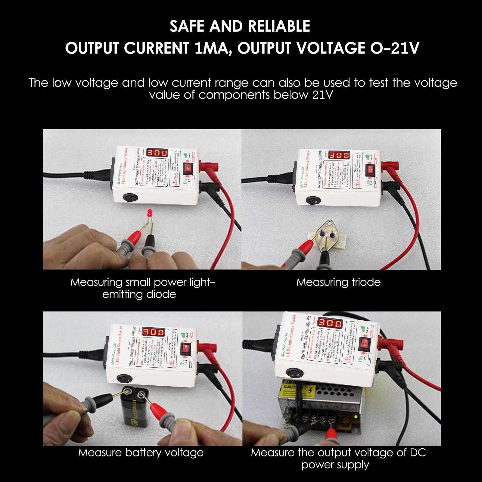 Voltage Test 1mA/30mA Convertible LED Backlight Tester Screen LED LCD TV Back Light Tester Meter Lamp Beads Light Board Test Strip Bead Diode Testing Repair Tool