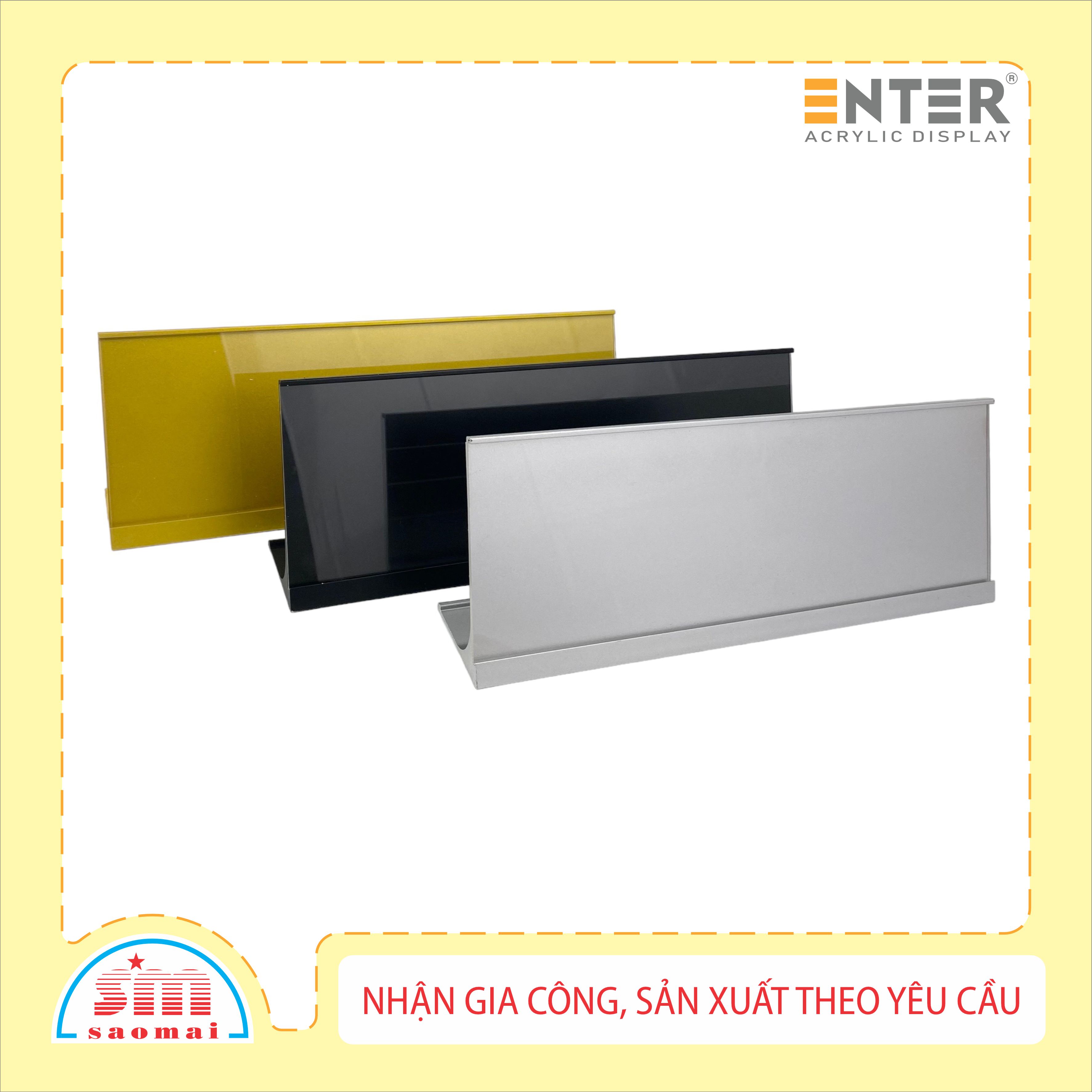 Bảng thông tin để bàn nhôm Enter AL37 300x100mm