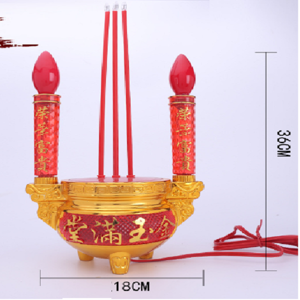 Dành cho Lư Hương Điện Tròn NGUYÊN BỘ 36cm đầy đủ LeD - thờ cúng