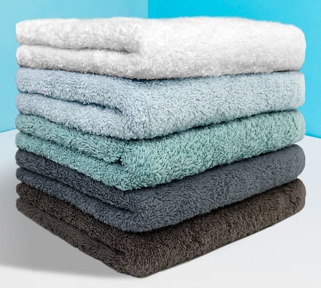 Combo 4 cái Khăn gội bestke 100% cotton, màu trắng và xanh nõn chuối, KT 83*33cm, Cotton towel, bestke towel