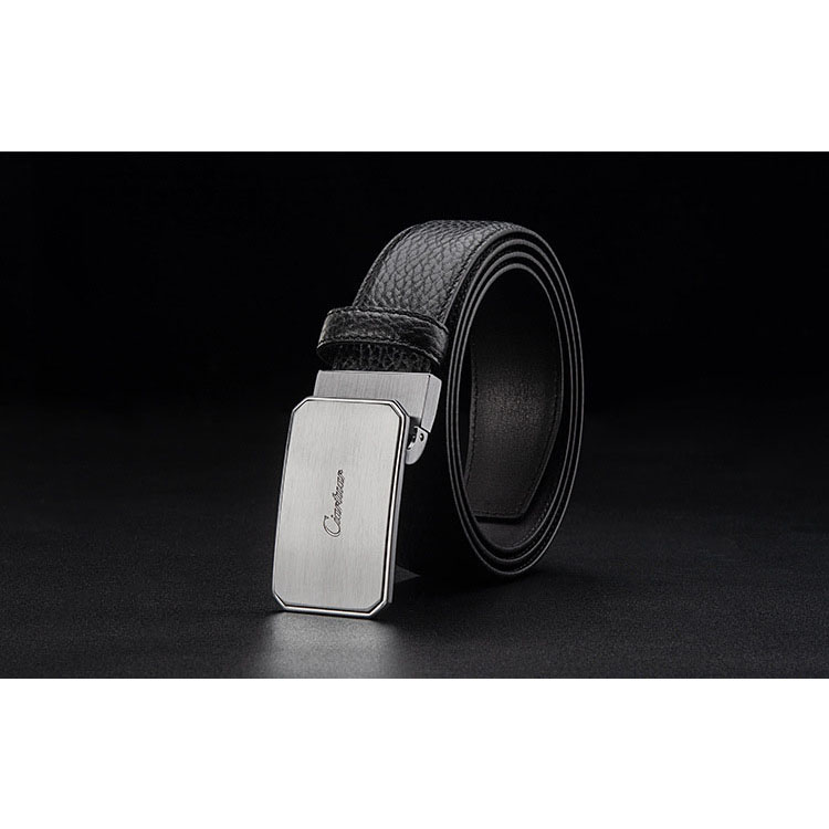 Thắt lưng nam cao cấp BH913 Khóa bấm bằng đồng nguyên khối. Dây da bò vân hạt Dây lưng dây nịt nam