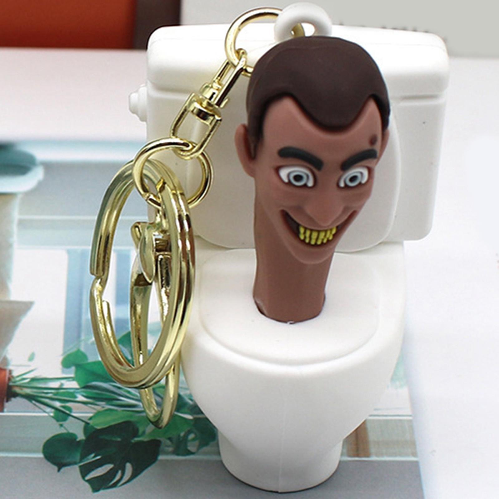 Toilet Key Chain Pendant Decoration Keychain for Purse Backpack Men