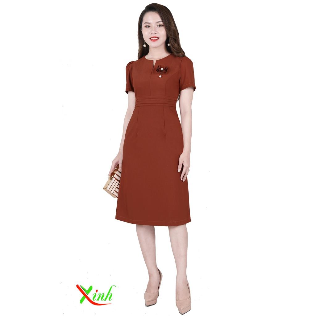 Đầm Suông Kết Hoa Ngọc Trai Cao Cấp DL819-820