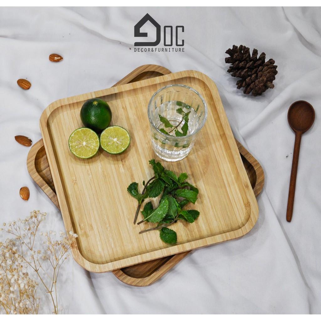 KHAY GỖ TRE HÌNH VUÔNG - CHỮ NHẬT