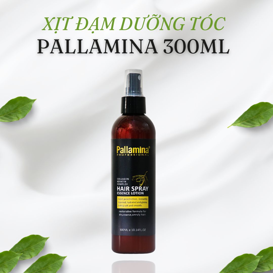 Xịt Dưỡng Tóc Pallamina 300ML Cung Cấp Protein Cấp Ẩm, Gỡ Rối Cho Tóc Chắc Khỏe, Thẳng Mượt