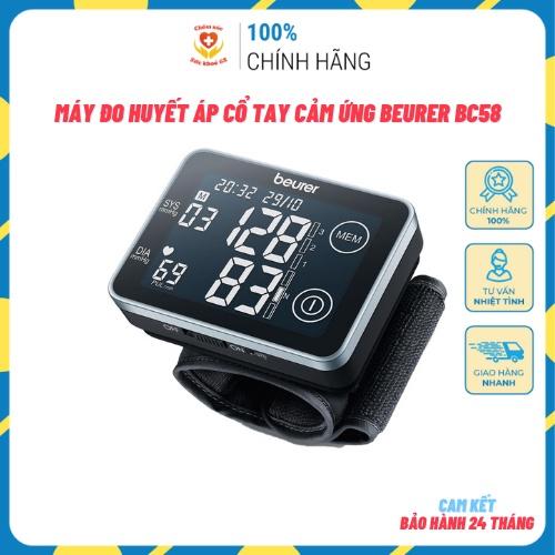 Máy Đo Huyết Áp Cổ Tay Cảm Ứng Beurer BC58 - Màn Hình Cảm Ứng Thông Minh, Hiển Thị Chỉ Số Rõ Ràng