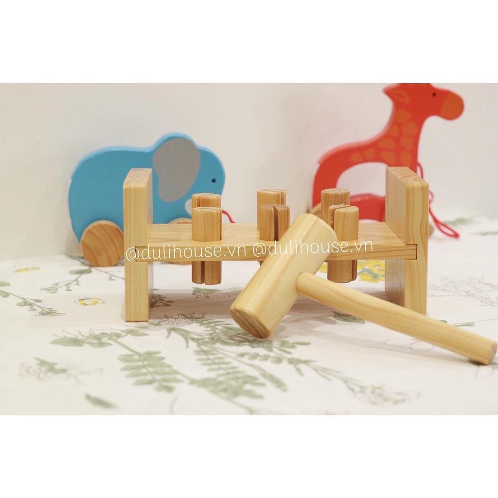 Đồ chơi búa đập cọc gỗ, đồ chơi đập cọc gỗ rèn kĩ năng thể lực thể chất giáo dục cho bé