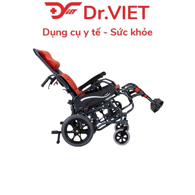 Xe lăn VIP 515 sử dụng công nghệ tilt-in- space giúp thư giãn, giảm loét, chống trượt về trước. Nâng được thành tay, để chuyển người bệnh từ giường  sang xe, không cần bế bổng