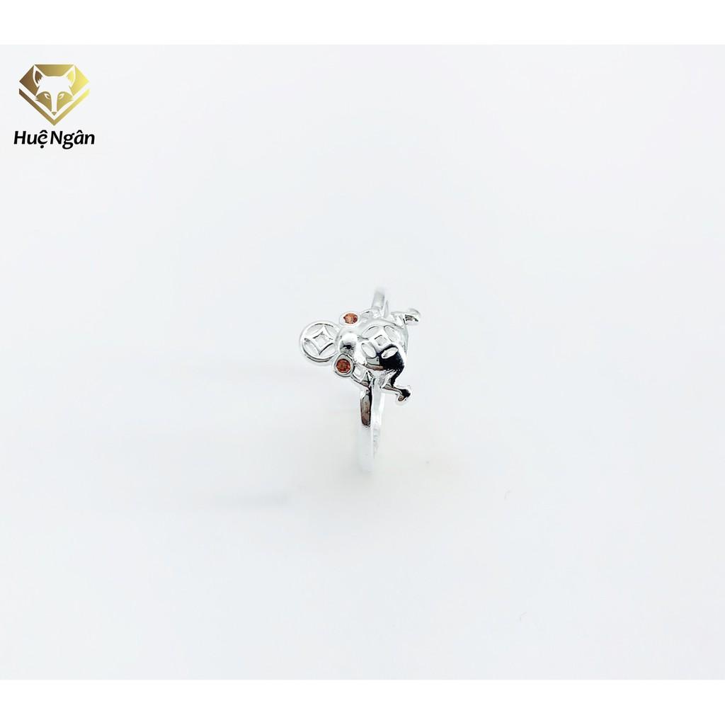 Nhẫn bạc Ý 925 Huệ Ngân - Cóc Thần Tài RYR140068