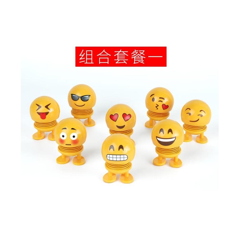 (Xả hàng)Bộ 3 thú nhún Emoji cảm xúc siêu dễ thương để bàn để xe ô tô