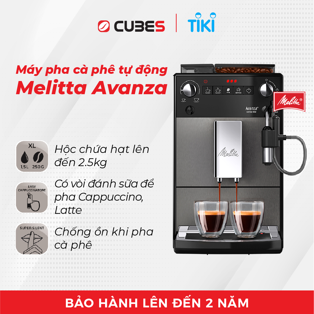 Máy pha cà phê tự động Melitta Avanza Titan- Hàng nhập khẩu chính hãng 100% từ thương hiệu Melitta, Đức