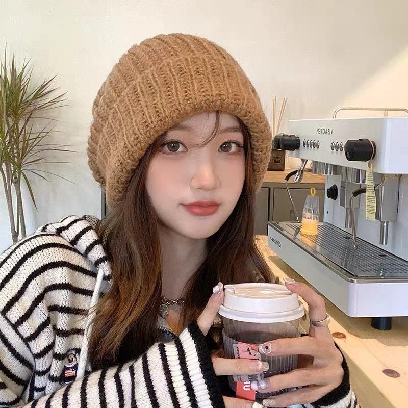 Mũ len BEANIE nam nữ bản to trùm đầu Camcamvintage nón len trơn oversize unisex phong cách ullzang